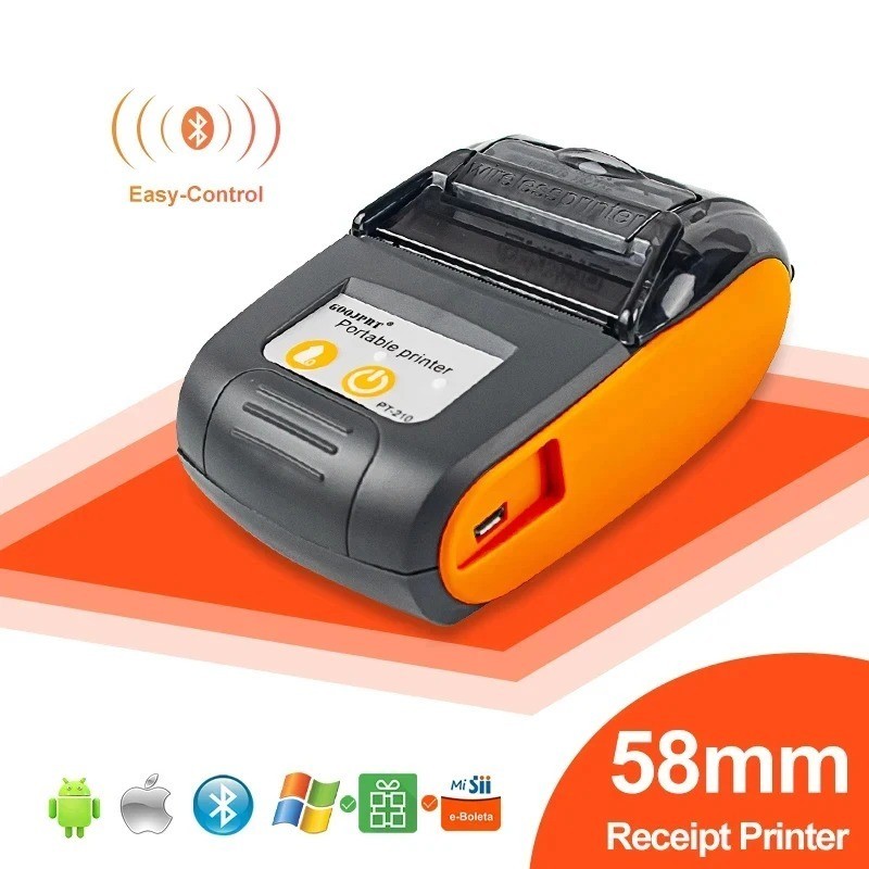 GOOJPRT PT-210 58mm Mini Portable Bluetooth Thermal Receipt Printer POS Mobile