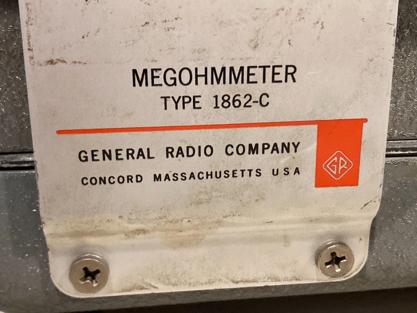 General Radio 1862-C Megohmmeter Insulation Resistance Tester – GR 1862