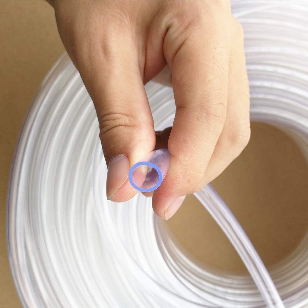 PVC Vinyl Tubing Hose 10mm OD 8mm ID 3M Clear Rainwater Hydroponics Aquarium