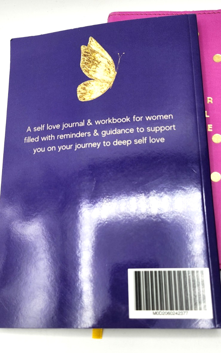 Lot of 2 Journals Pink Blank Lined & Self Love Guided Inspirational