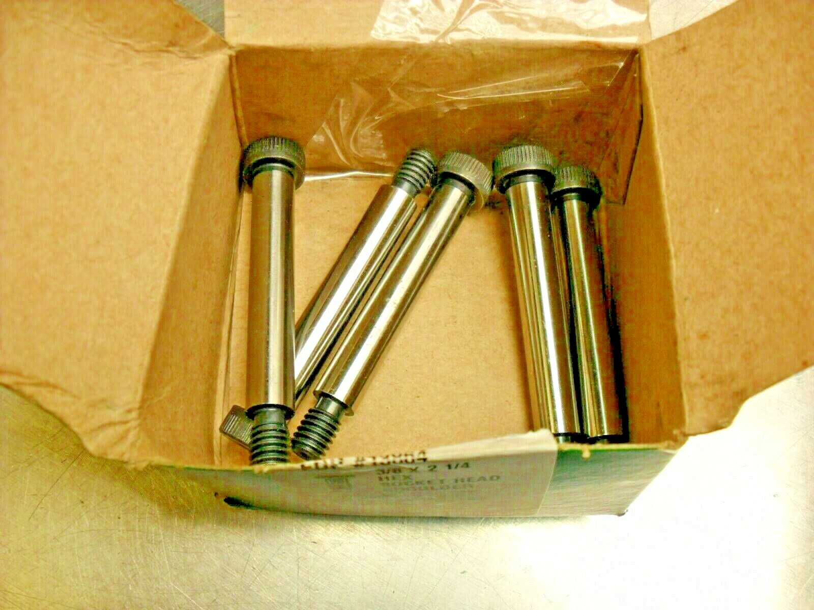 qty 5 – Hex Socket Head Shoulder 3/8 x 2-1/4 -Shoulder Thread 5/16-18 -EDP 13864