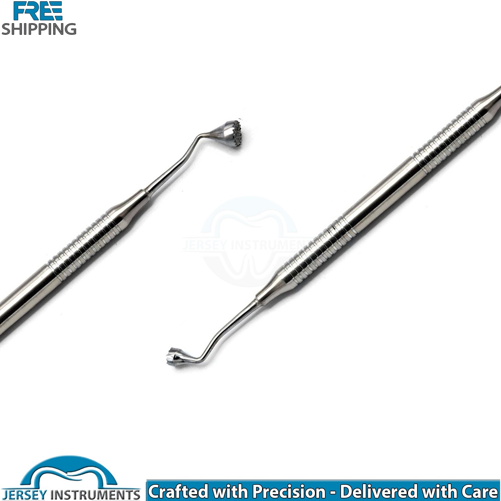 Bone Compactor Double End Dental Surgical Bone Grafting Stainless Steel 3 Pieces