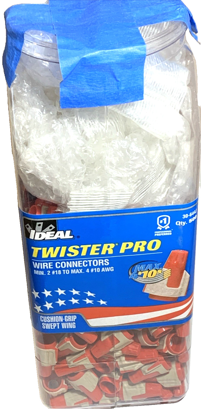 IDEAL 30-644J 344 Red/Tan Twister® ProFLEX™- Partial Jar of 500 – Flexible Skirt