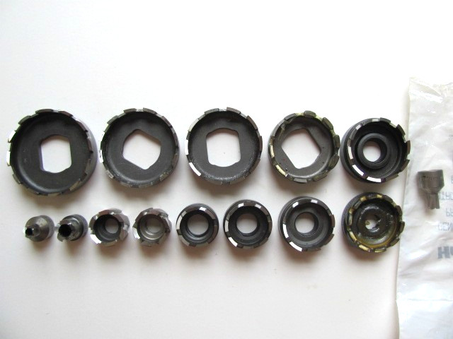 HOUGEN ROTABROACH ROTO CUTTERS, HOLE CUTTERS LOT OF 14, MOSTLY NEW, A FEW USED