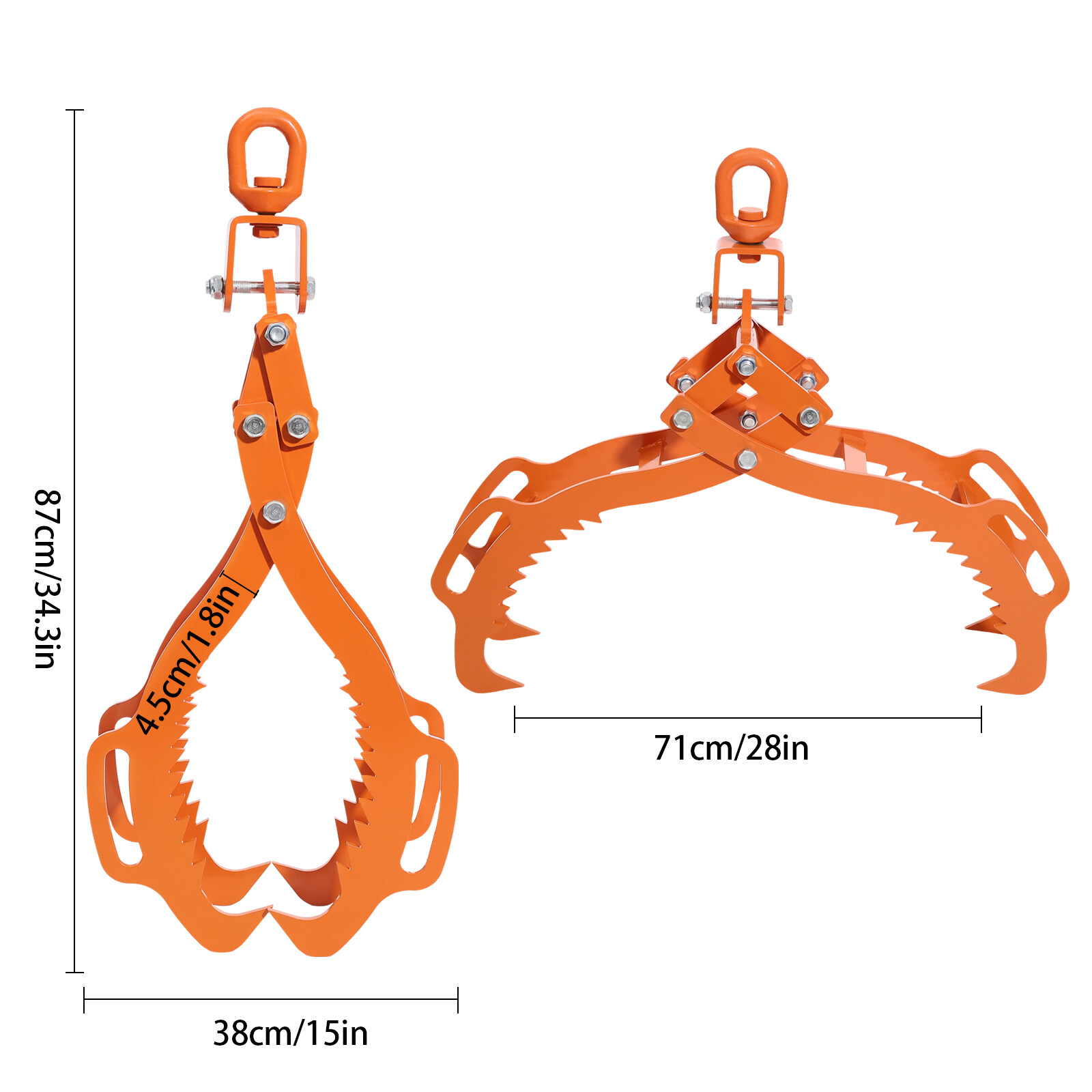 Steel Log Lifting Tongs Timber 4 Claw Log Tong Tongs for Log Lifting