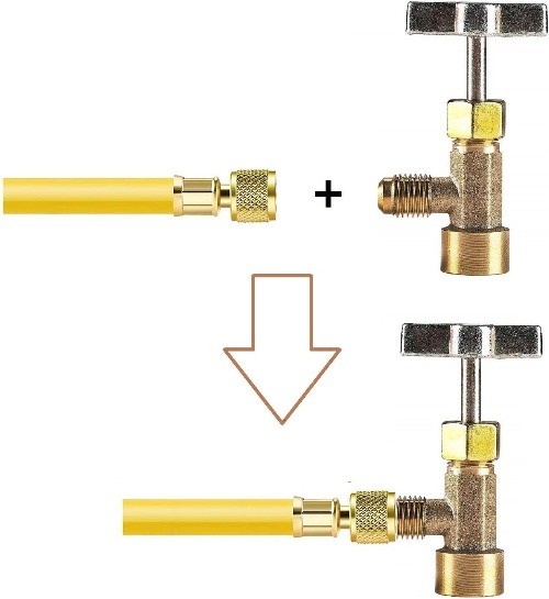 R134A Can Tap Valve (Piercing Style) Refrigerant Dispens Color: Piercing Style