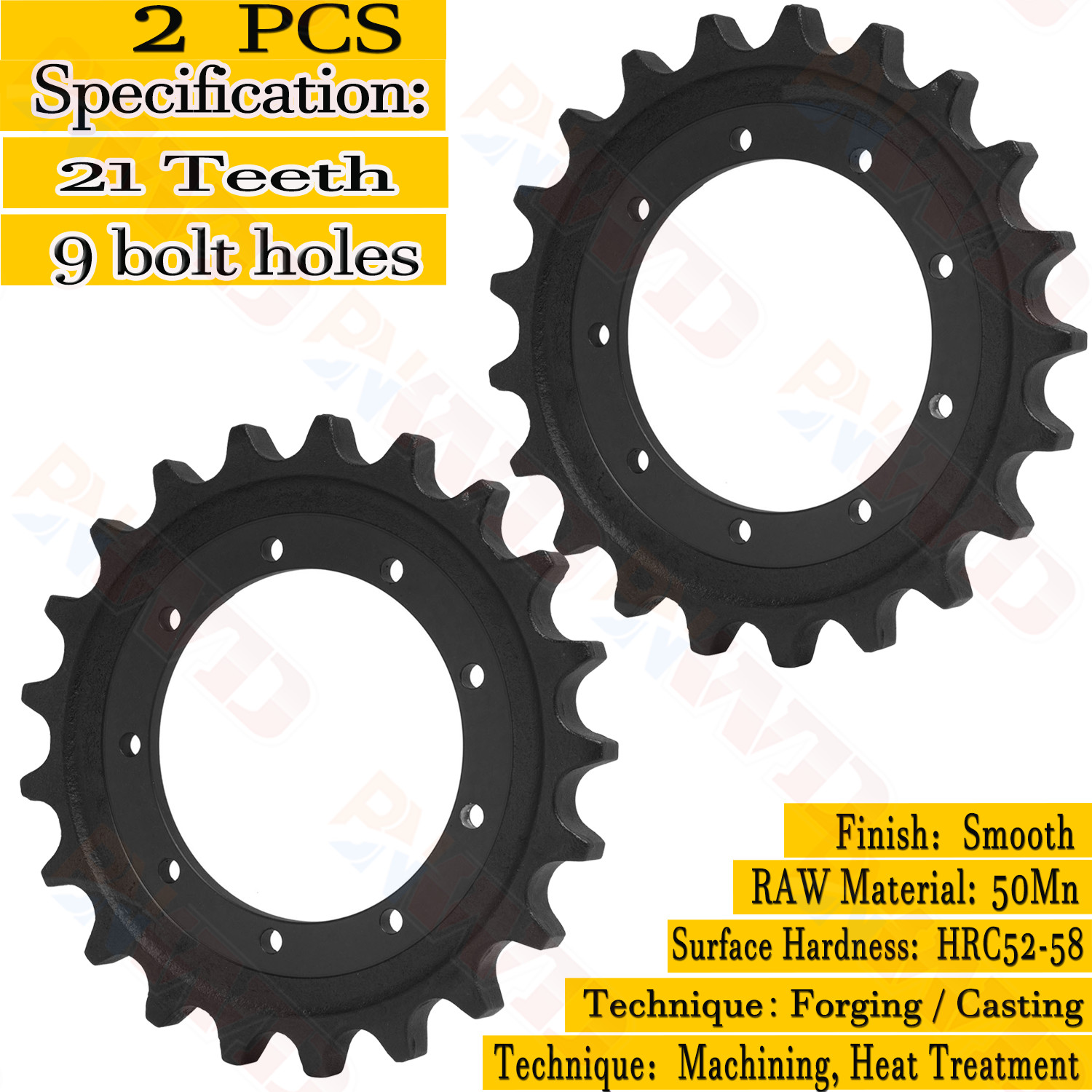 2x Rear Drive Sprocket For Kubota KX71-3 KX033-4 KX91-3 KX91-3S2 U35 U35-S2