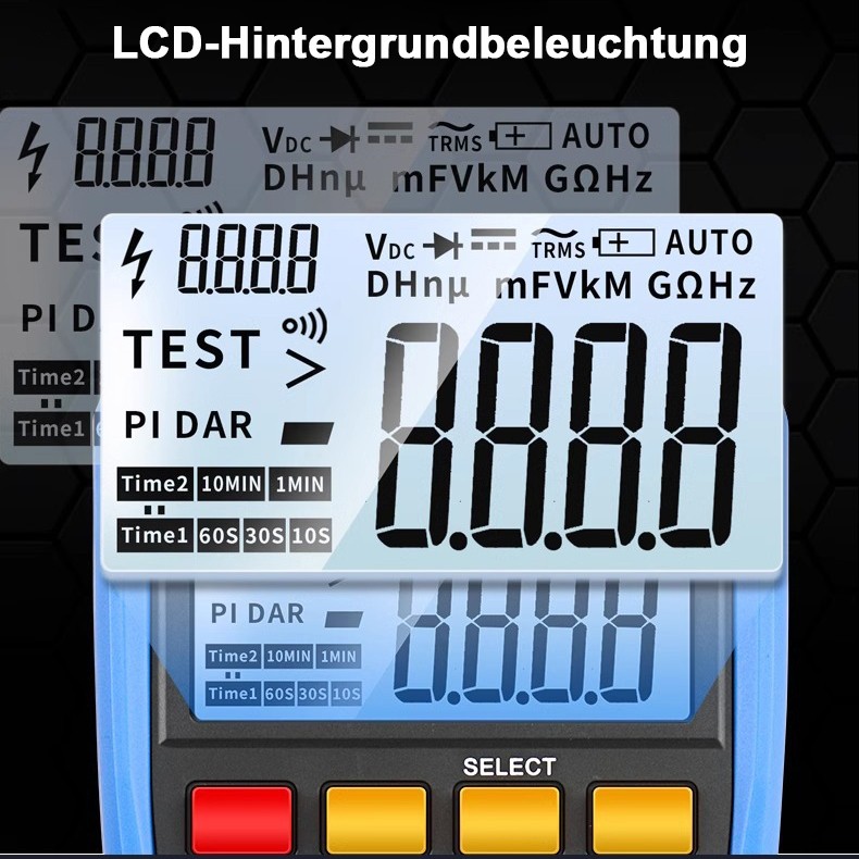 Digital Insulation Resistance Tester Megohmmeter Multimeter 1000V Ohm Voltmeter