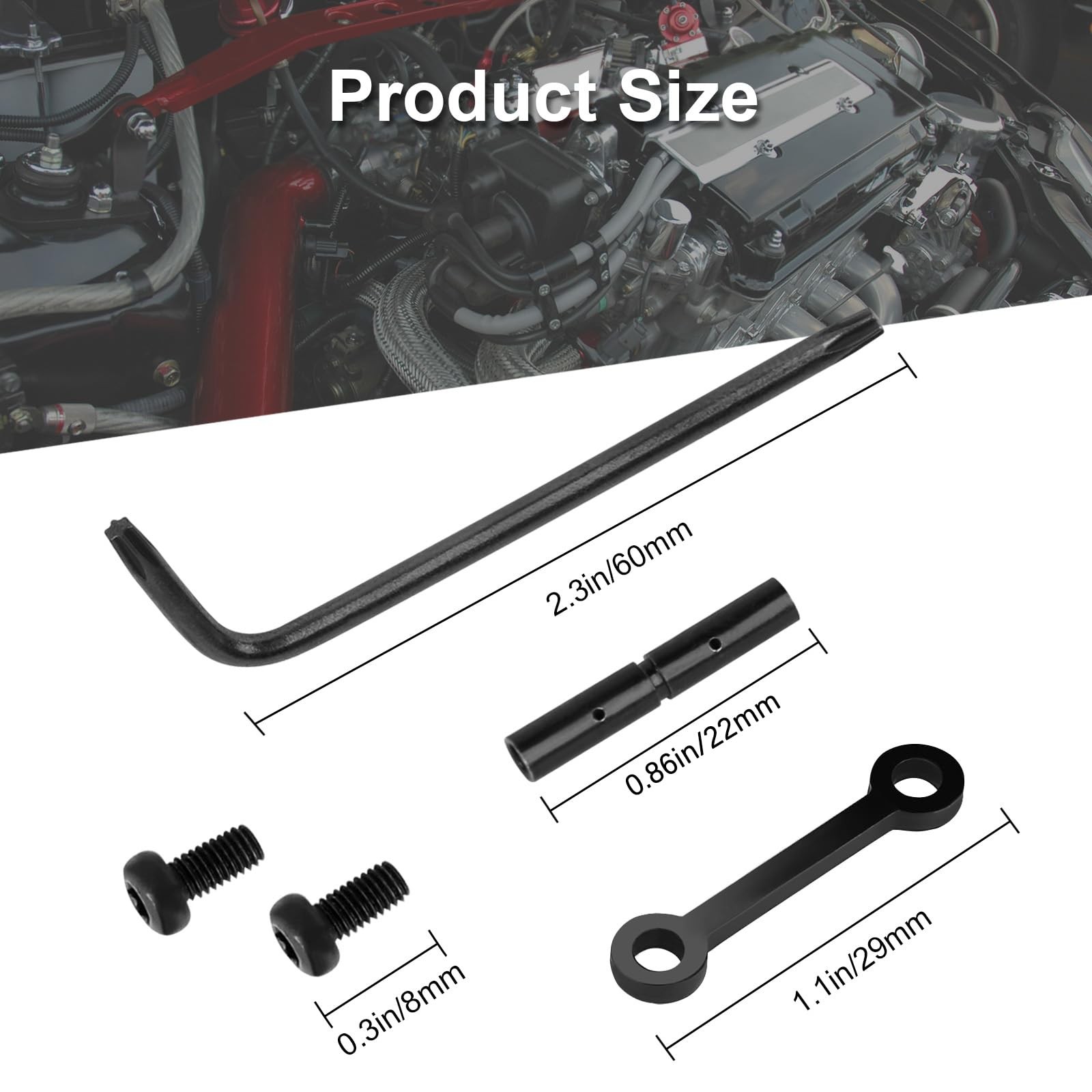 3 Pack Prevent Rotation Pins for Precision 0.15 inches x inches, black