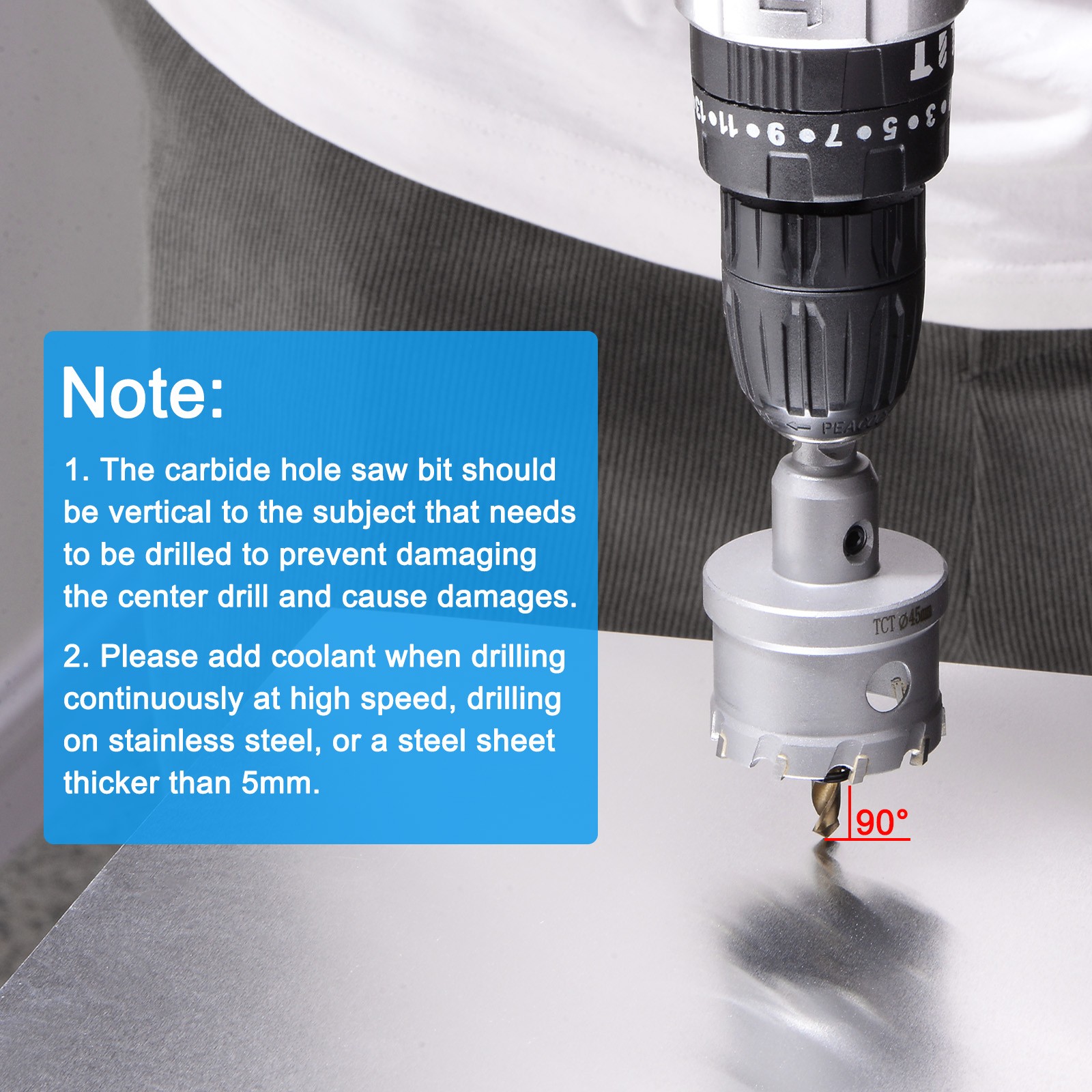 Metal Hole Saw Carbide Cutter 11.5cm 4-1/2″ Dia Stainless Steel Metal