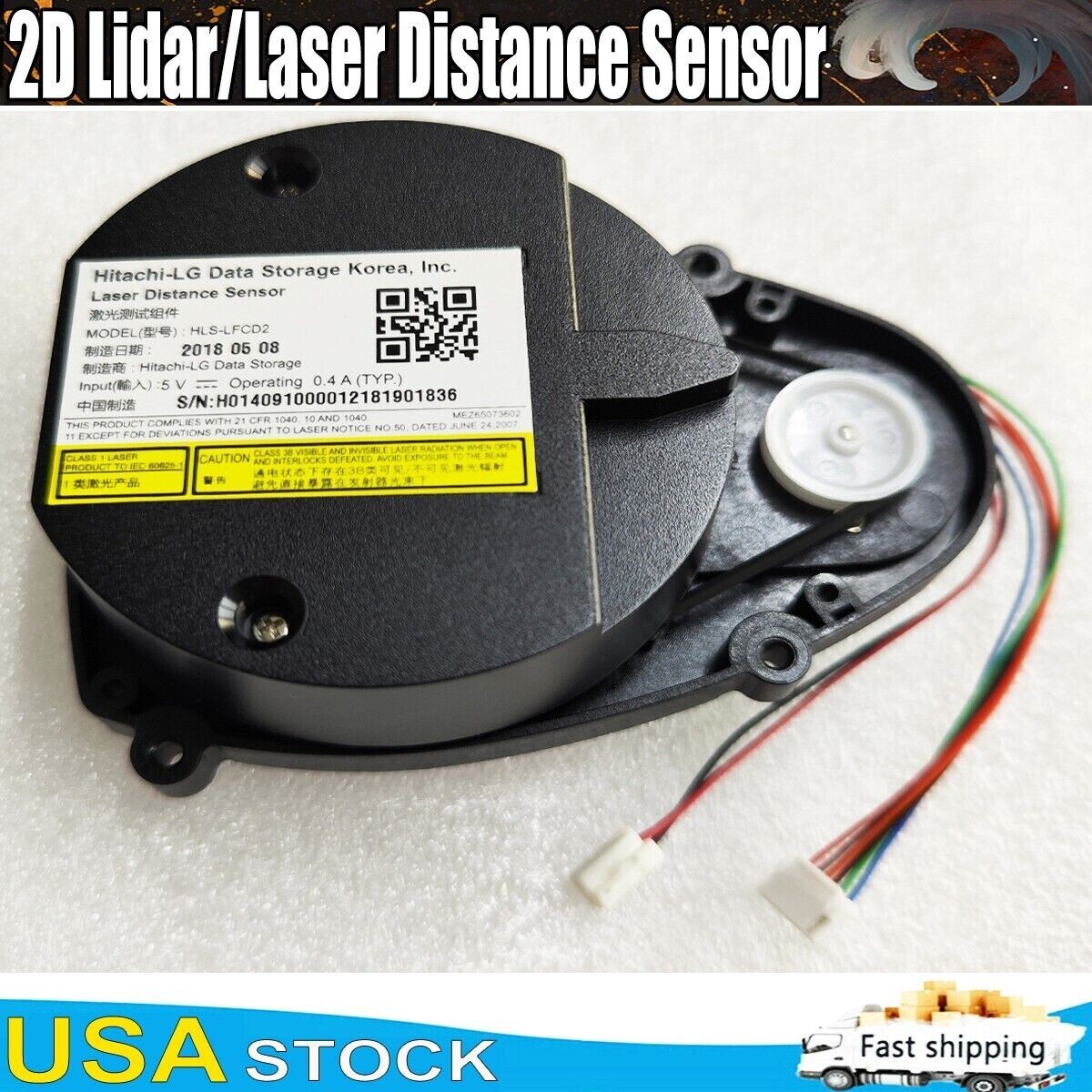 360° Laser Radar Scanner Robot 2D Lidar Sensor Distance Measure Detection Module
