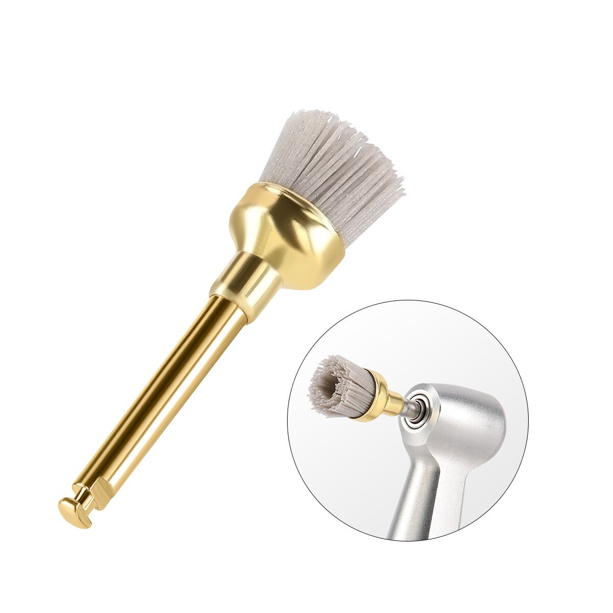 10Pc Dental aluminium oxide Polisher Brush Wheel Polishing For Rotary tools