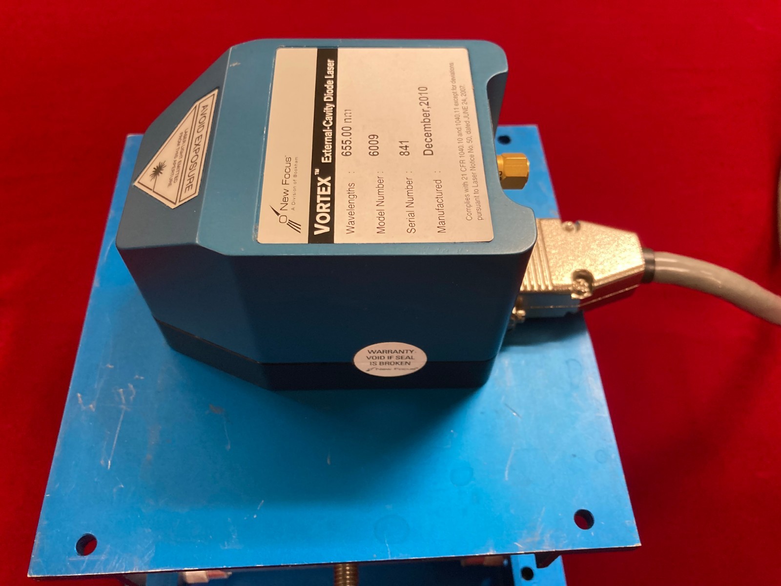 New Focus Model 6009 ECDL System 655 nm 15mW in factory REBUILT condition SLM !