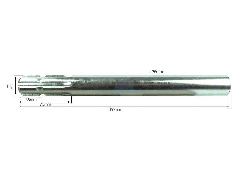 PTO Splined Shaft 1 3/8” 6 Spline 150mm Length – Universal Fit