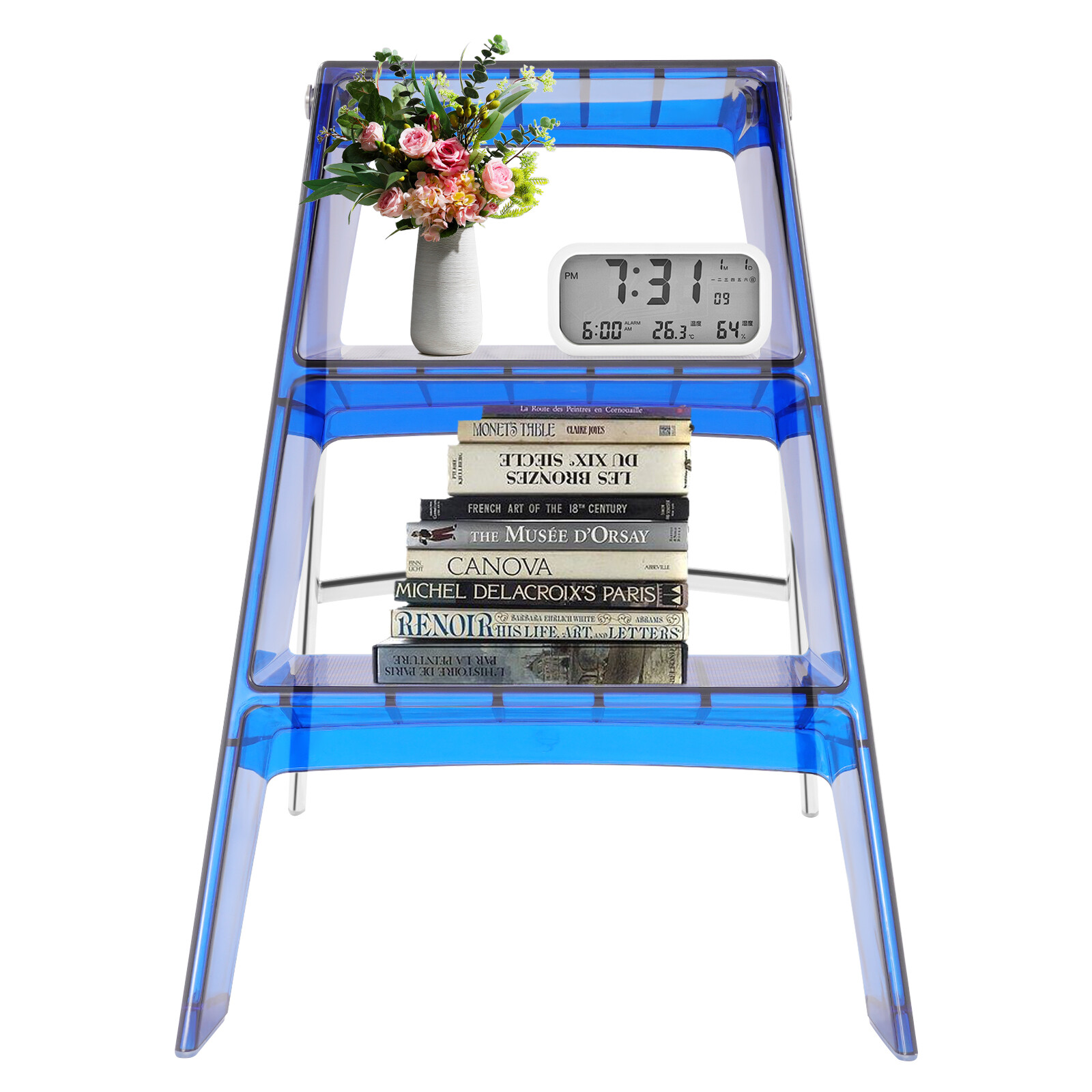 Folding Step Stool, Step Stools for Adults, 3 Step Ladder Folding Step Stool