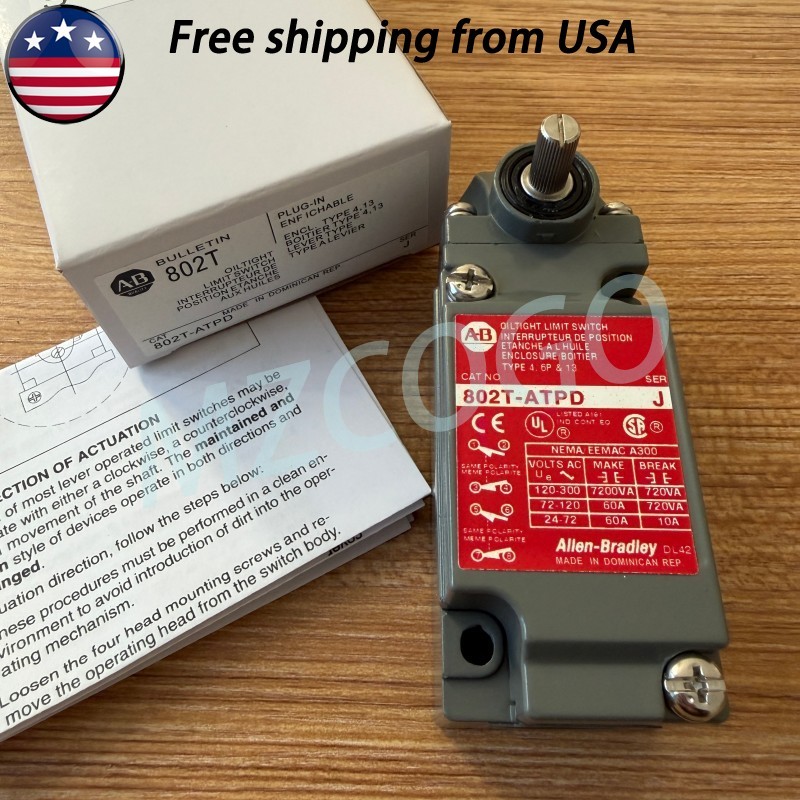 2PCS NEW For Allen Bradley 802T-ATPD OilTight Limit Switch Series J