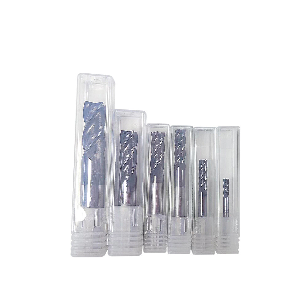 6Pcs 4 Flute Solid Carbide 1/8″ – 1/2″ End Mills Set – AlTiN Coated