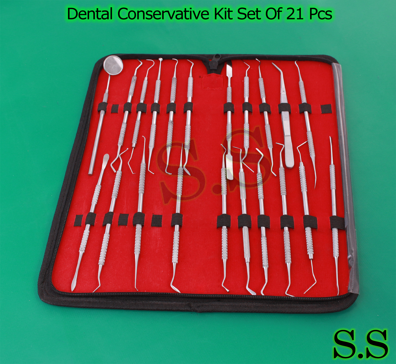 Dental Conservative Kit (Set Of 21 PCS.) For Dental Use Instrument PR-137