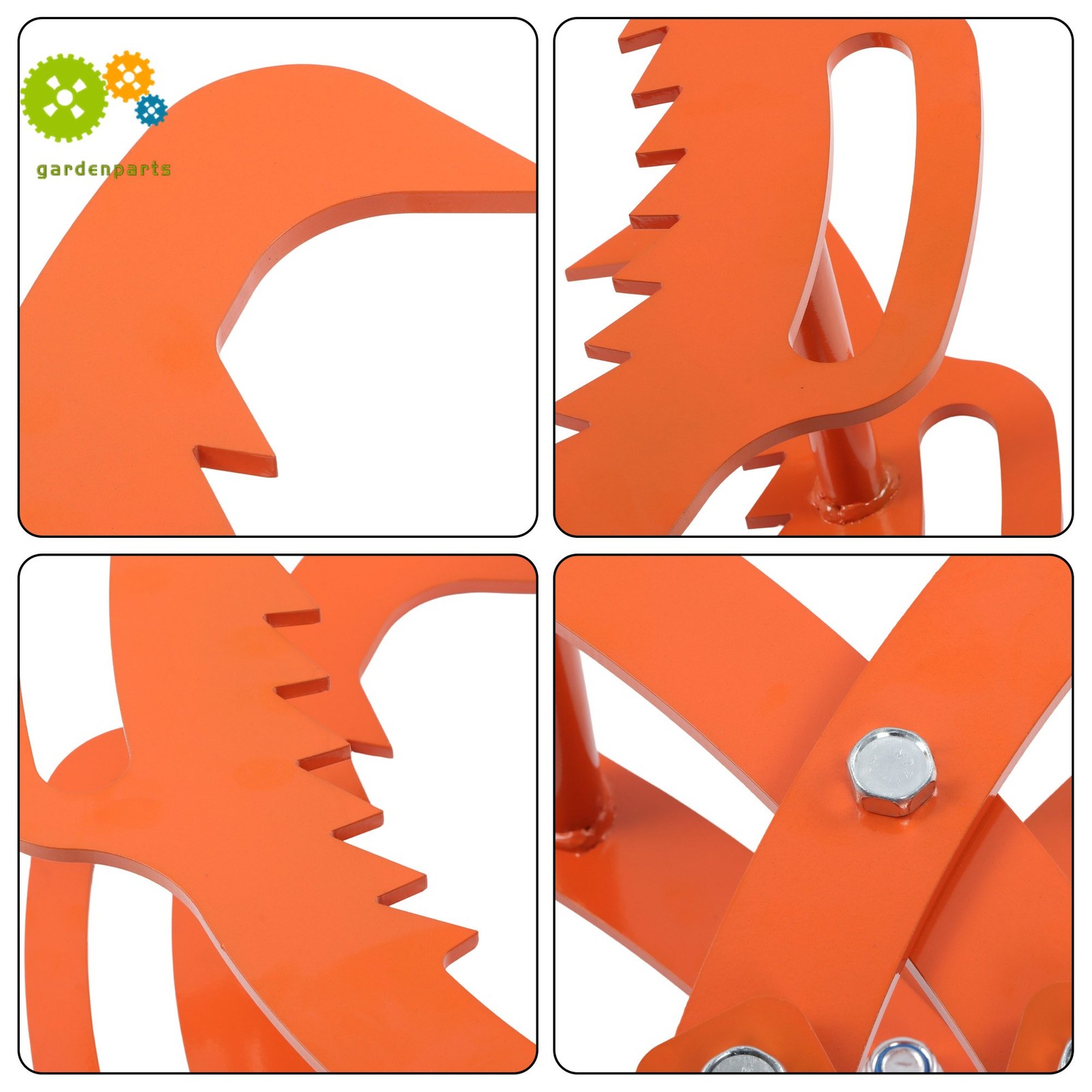 32in Log Lifting Tongs 4 Claw Solid Heavy Steel Log Grapple Swivel Log Tools