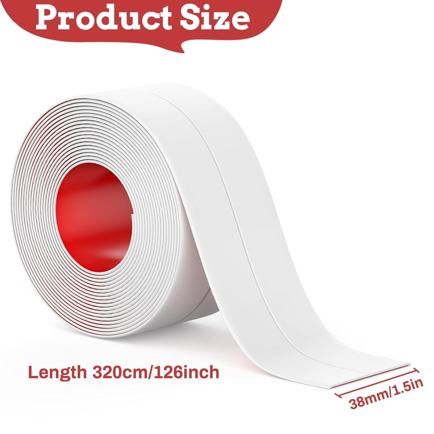 3 Rolls of Waterproof Caulk Tape – Self-Adhesive Sealant for Kitchen & Bath