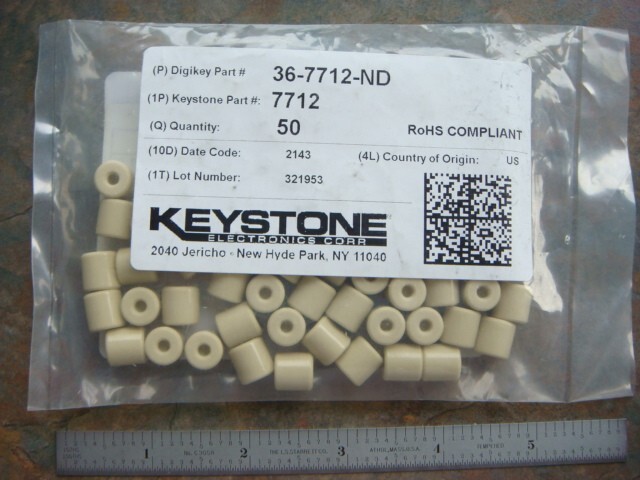 ONE Lot 15 Threaded Ceramic Spacers/Standoffs KEYSTONE 7712 — New and Unused