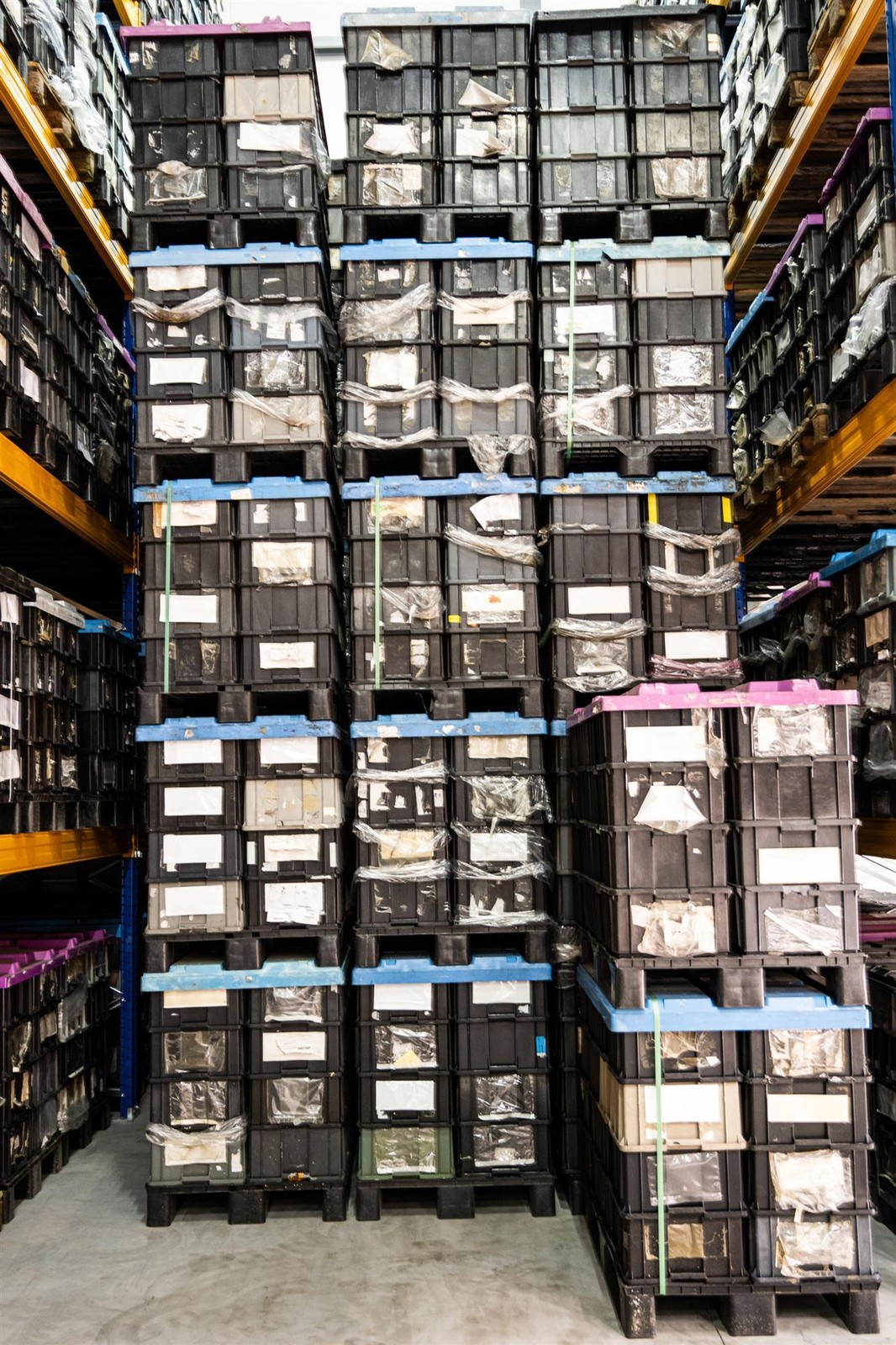 3 x plastic container storage container stacking box 60 x 40 x 22 cm plastic box crate