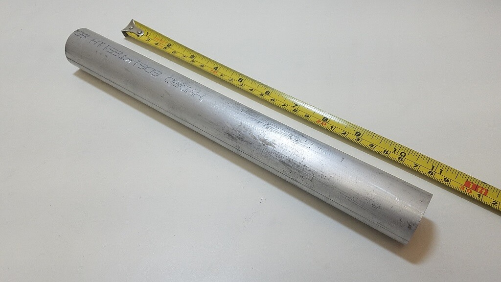 6061 Aluminum Round Bar, 1-1/4″ Round, 11″ long, Lathe, Solid, T6511