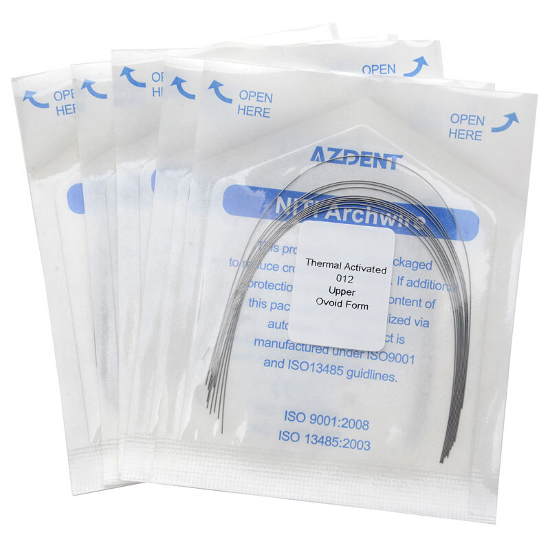 Dental Ortho Niti Arch Wire 012-020 U/L Ovoid/Natural Thermal Activated Round AZ