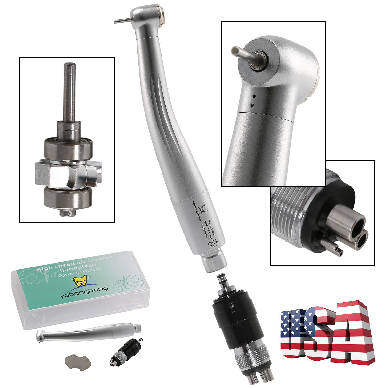NSK Style Dental High Speed Turbine Handpiece Standard 4Hole Coupler YBNK4 SA