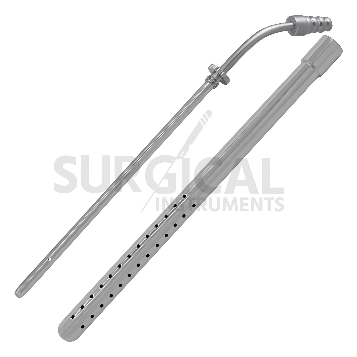 POOLE Suction Tube 30 French Curved Surgical Medical Instruments
