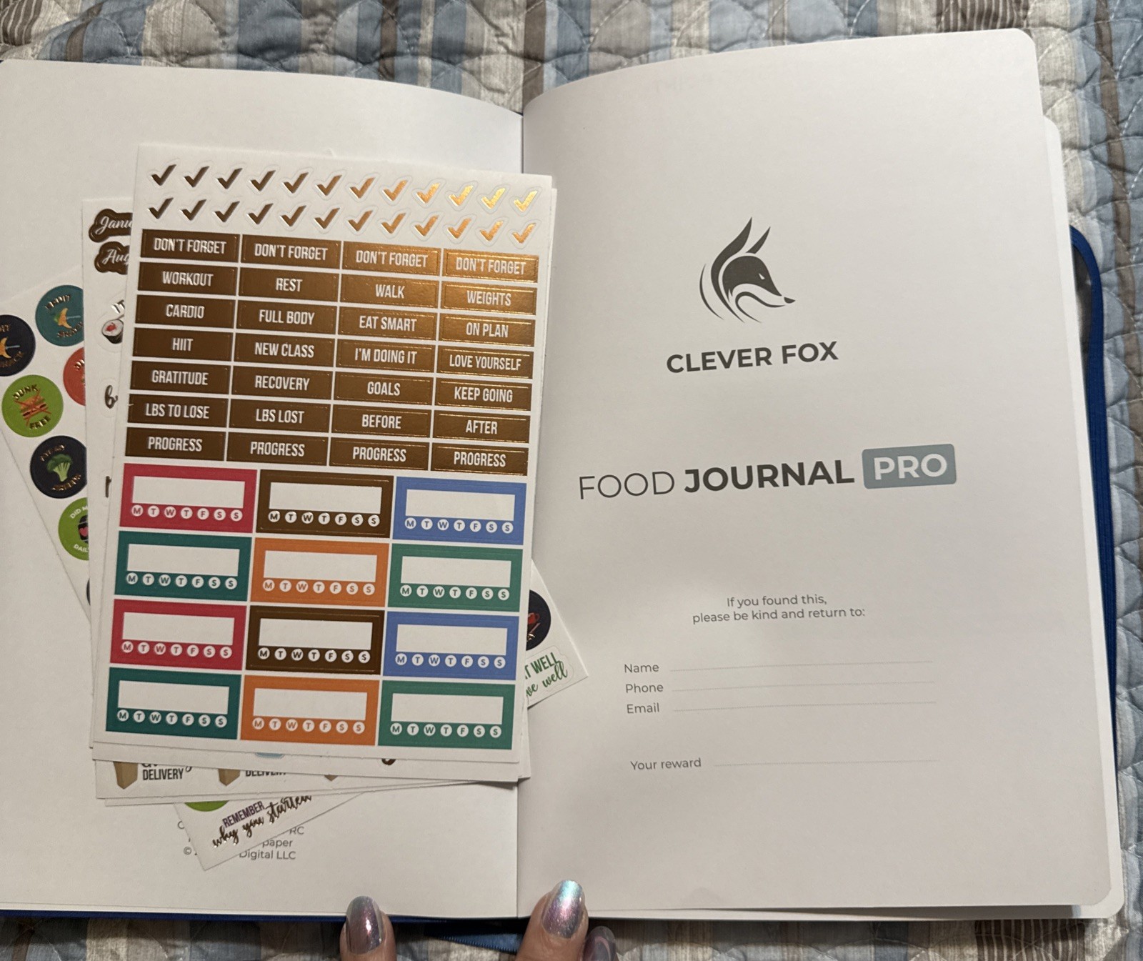 Clever Fox Planner Food Pro Edition Weekly Monthly Blue
