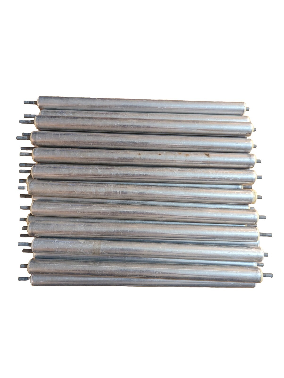 Lot Of 20 Unex 12in. Aluminum Conveyor Rollers. 12″ Length 3/4” Diameter
