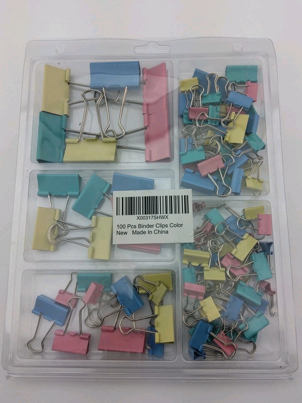 OWLKELA 98 Pcs Colored Binder Clips, Paper Clamps, Paper Binder Clips, Assorted