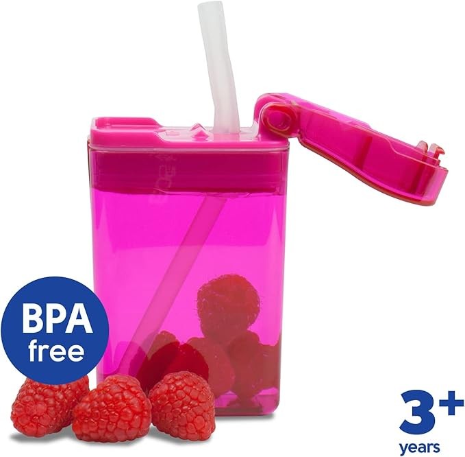 New 2022 Drink in the Box Eco-Friendly Reusable Drink Container 8oz Pink 1008PK