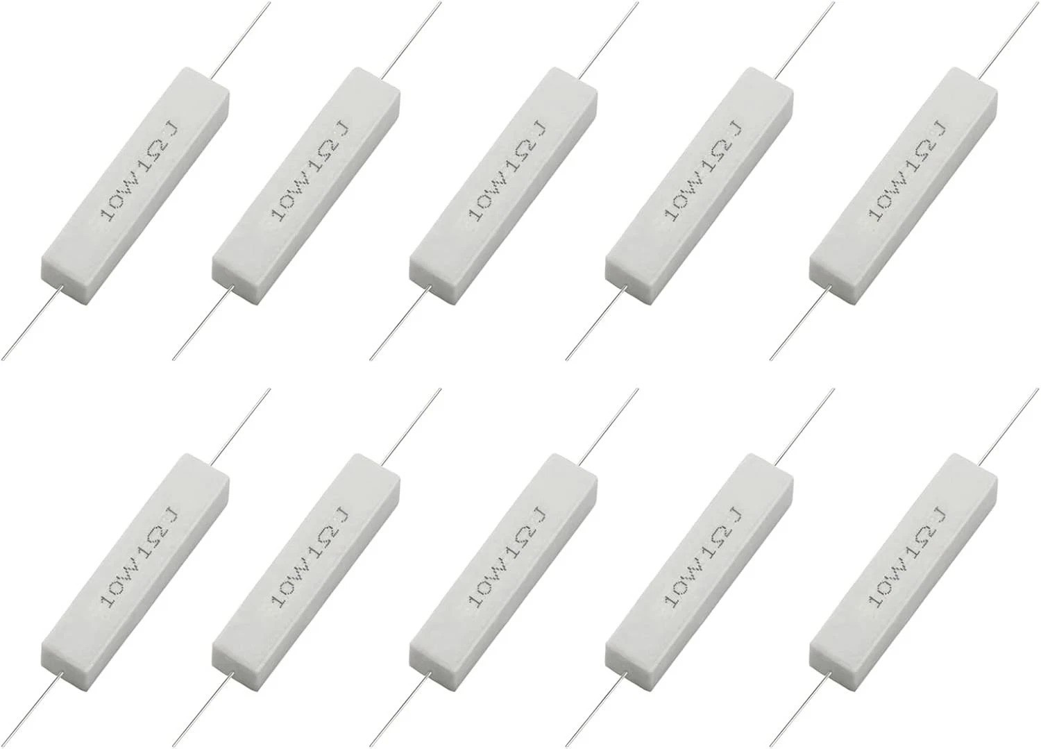 Compact 10PCS 10W 1 Ohm Ceramic Resistor – Reliable Electronics Component Kit
