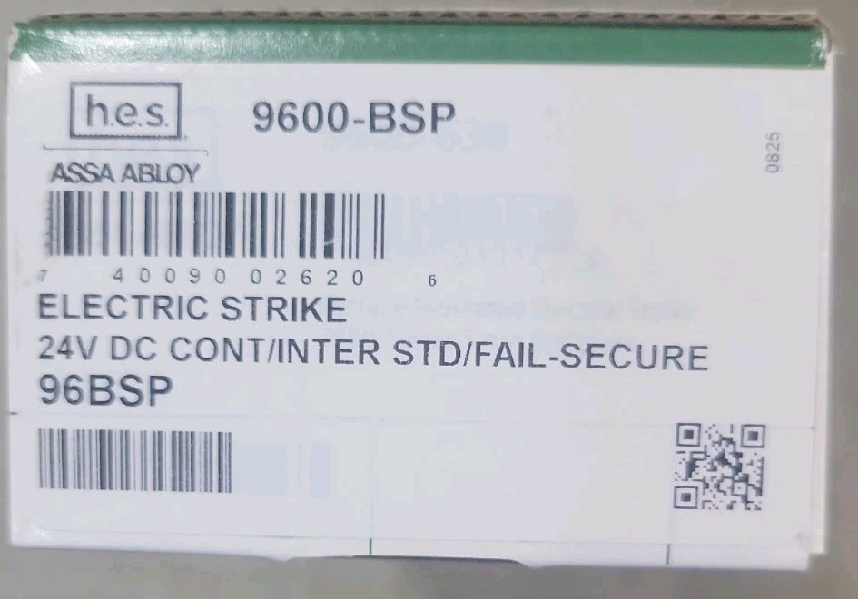 HES 9600 BSP Surface Mounted Electric Strike BSP BLACK New 12/24V ASSA Abloy