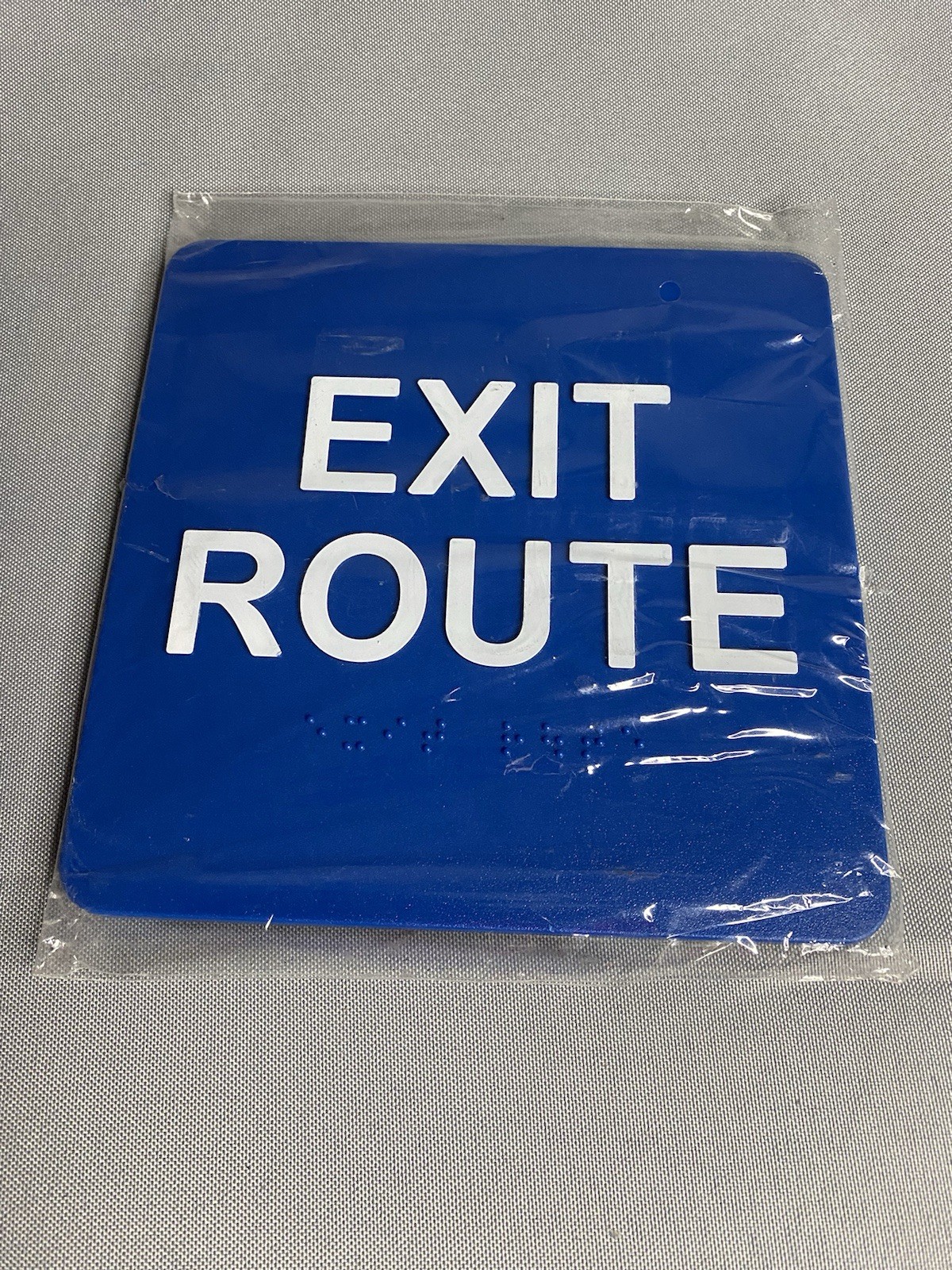 ADA Compliant EXIT Route Sign Tactile with Braille 6″x6″