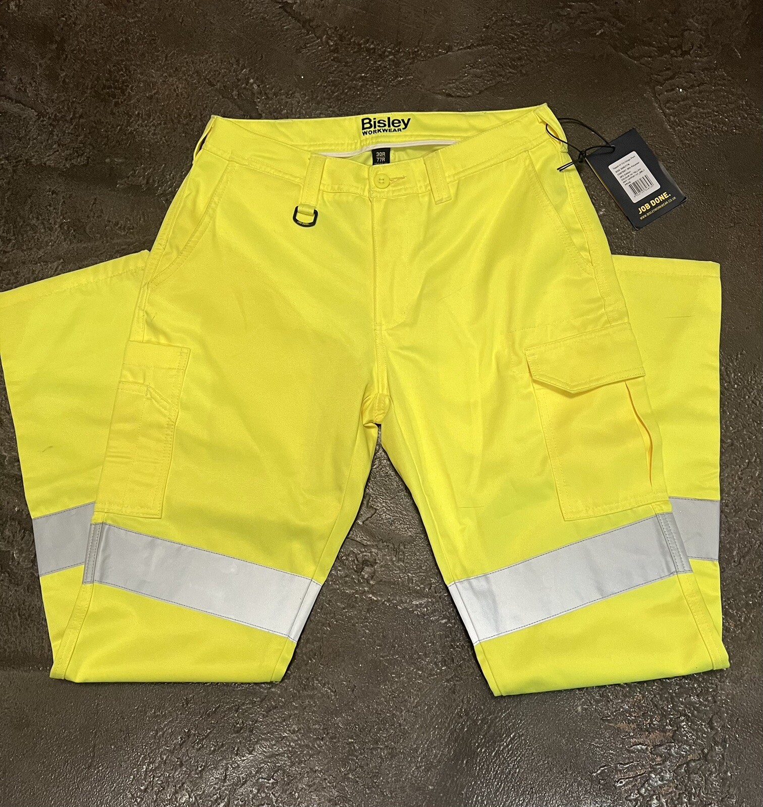 Bisley Hi Vis Cargo Work Pants 30R – NEW