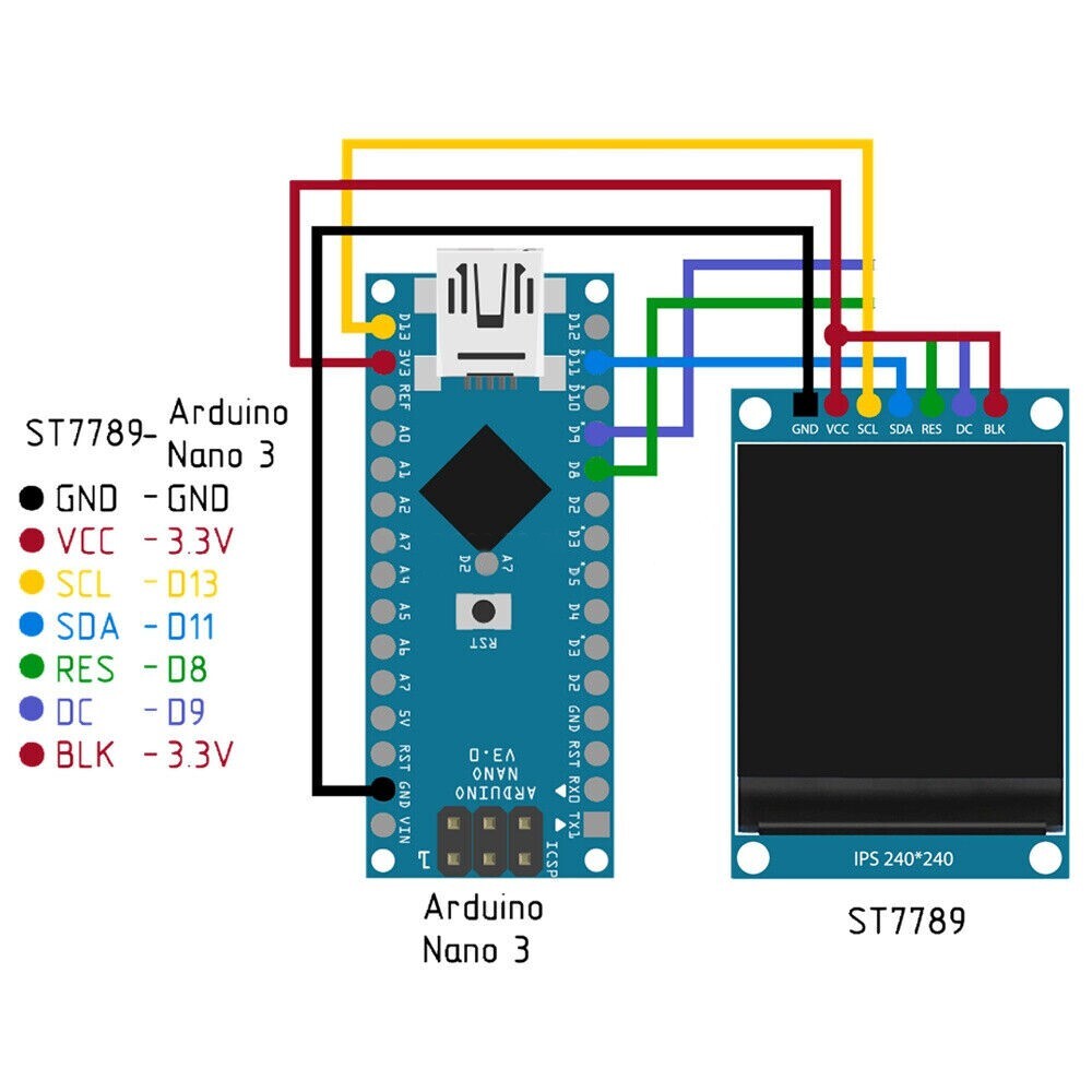 *3 units!*- 1.3 inch TFT IPS LCD Display Module 240×240 SPI for Arduino & RaspPI
