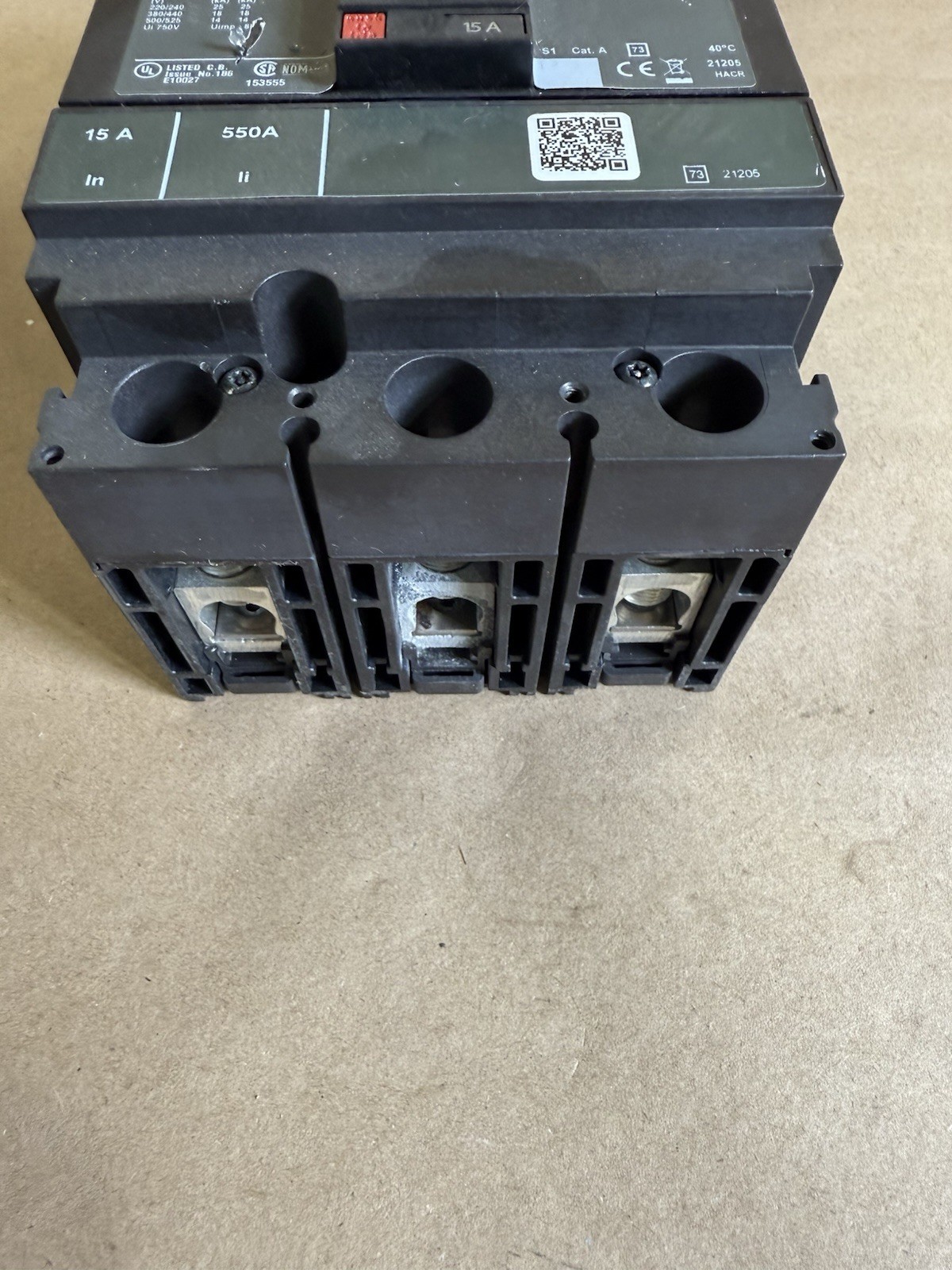 NIB – Square D – HDL36015 – Circuit Breaker, Powerpact H, 15A, 3 Pole, 600Vac