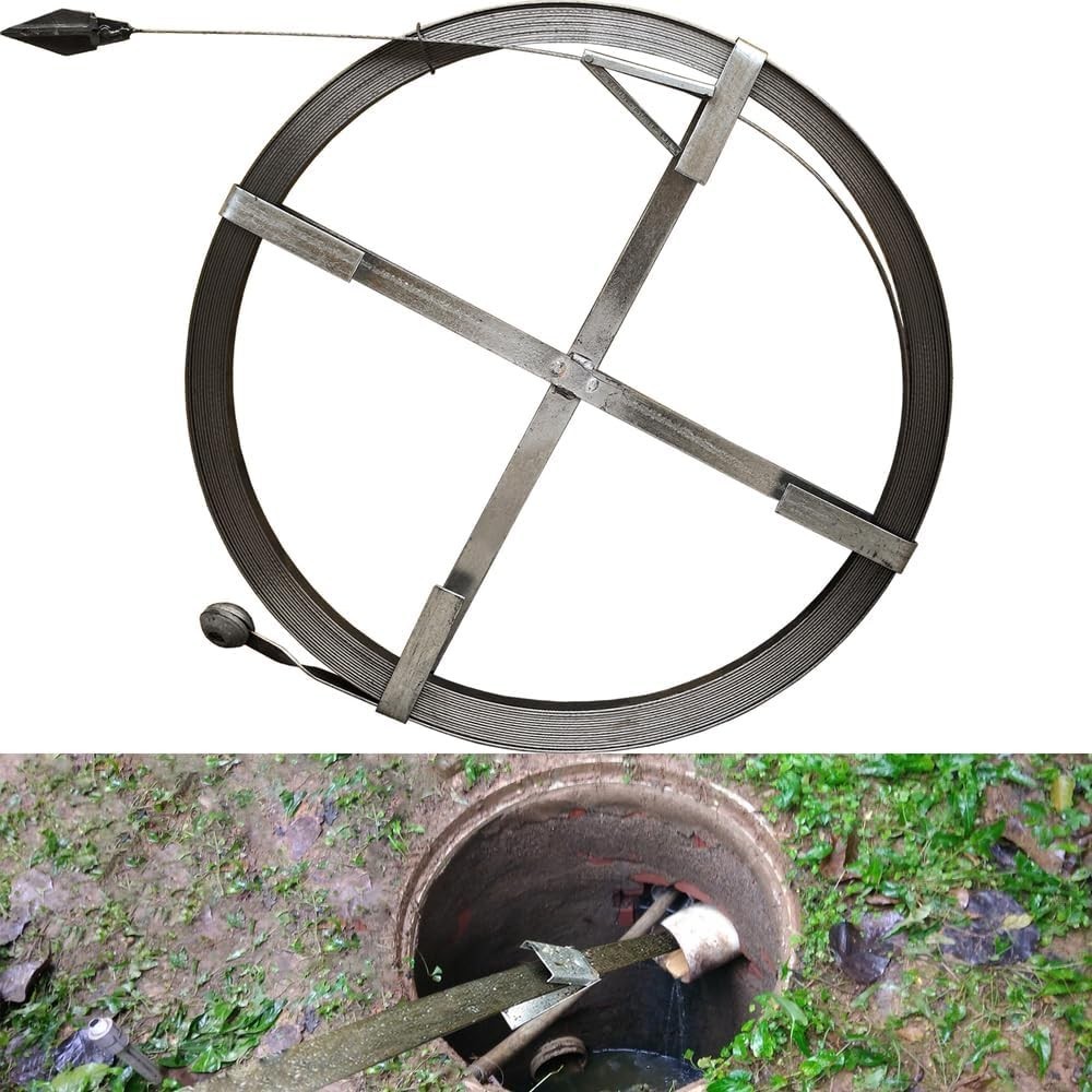 Heavy Duty 30M Sewer Drain Snake Tool – Manganese Steel, Manual, Outdoor Use