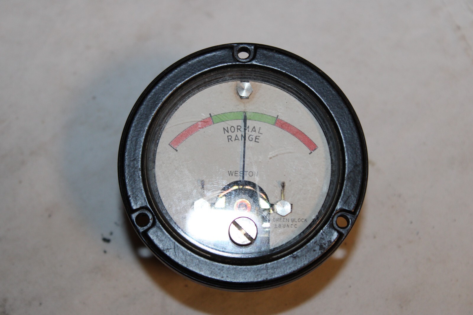 Vintage Weston DC Microamp Null Panel Meter Model No. 1521