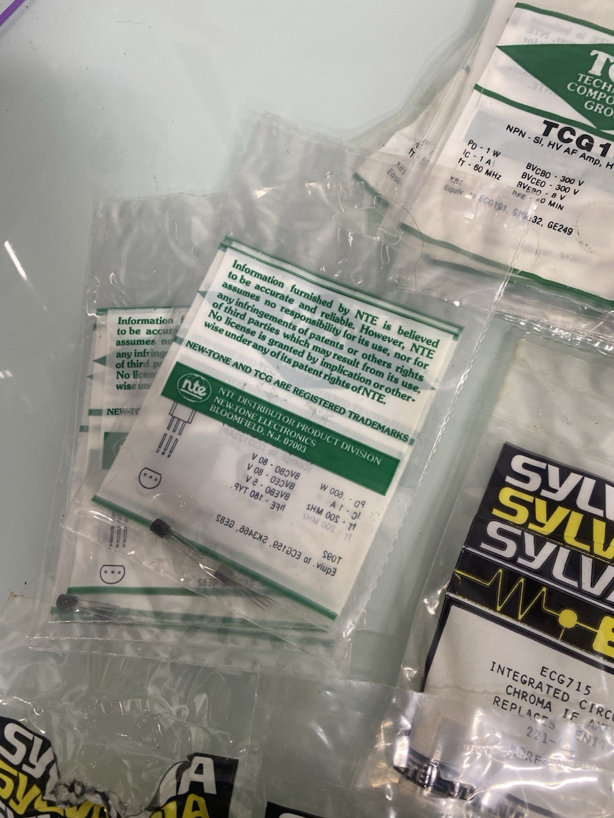 82 NTE TCG & 9 Sylvania ECG Assorted Electronic Components-All New Sealed