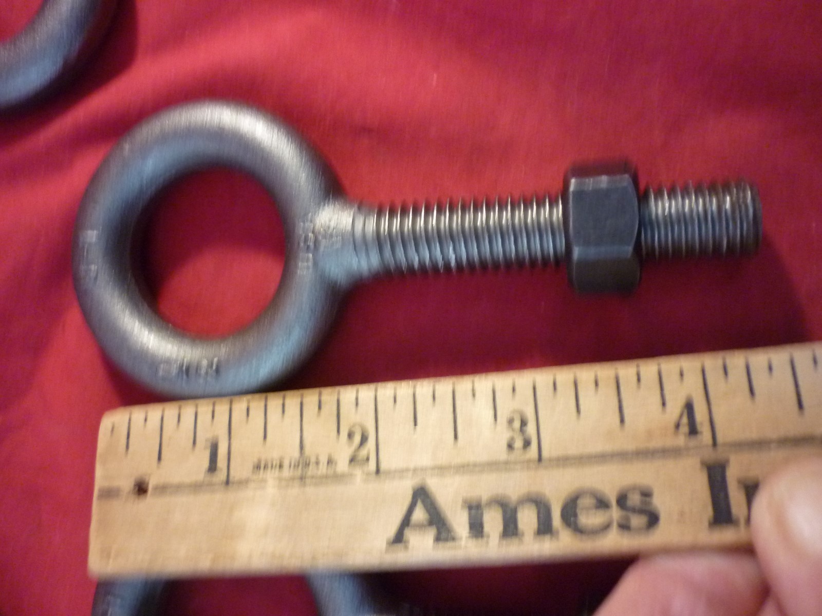 6 PIECES 1/2″ X 13 LIFTING EYE BOLTS WITH NUTS MADE IN USA