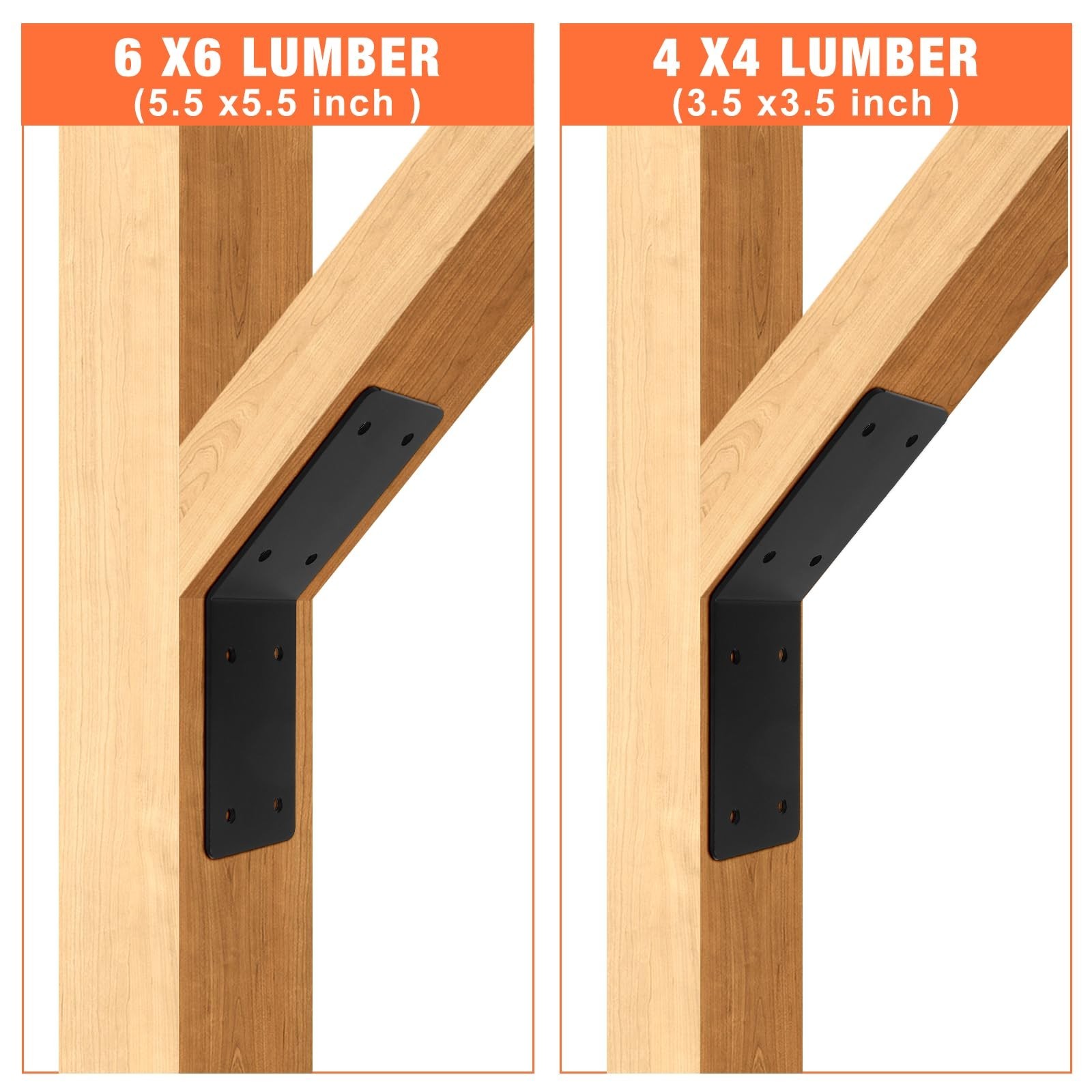4 Pcs Inside Mount 45-Degree Angle Bracket,5″x 5″x 3″ Heavy Duty Corner Brace…