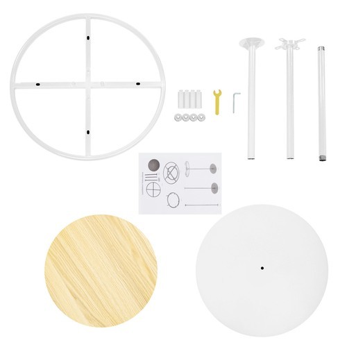 360° Rotating Free Standing Clothing Display Rack – 55.1in Round Design