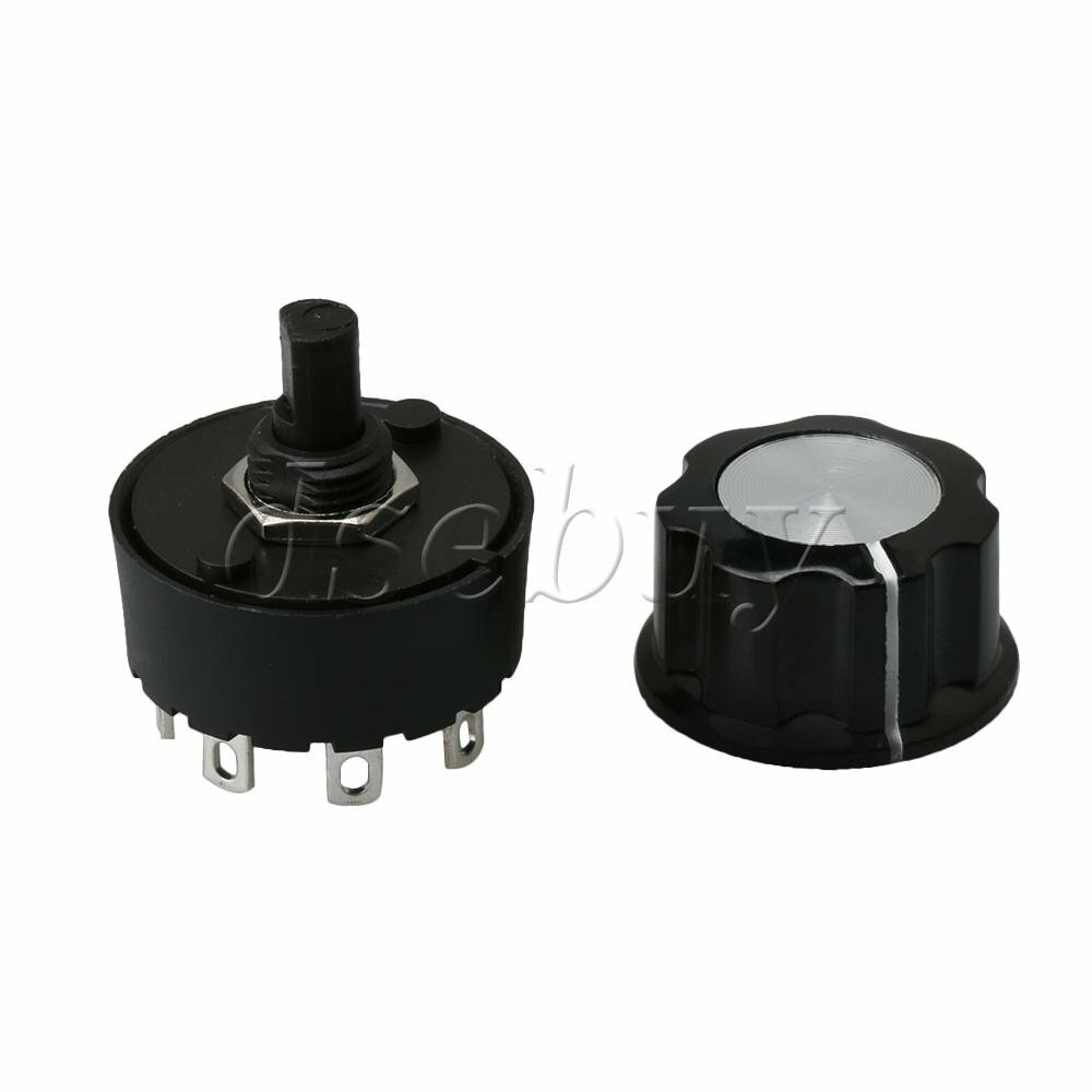 6 Positions Selector Rotary Position Switch & Knob Small Home Appliance Part