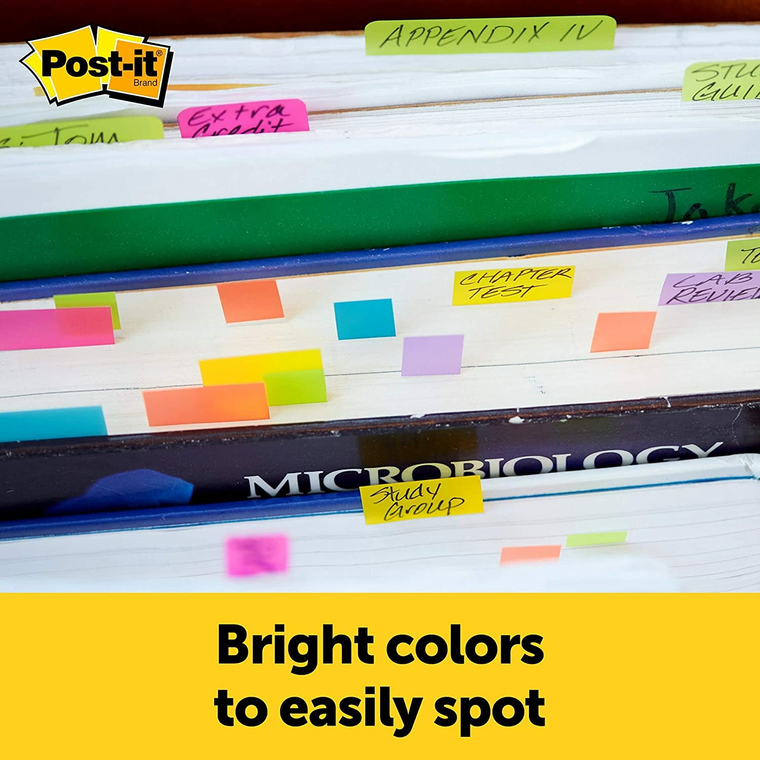 Post-it Page Markers, Assorted Colors, 1/2 in x 2 in, 50 Sheets/Pad 5 Pads/Pack