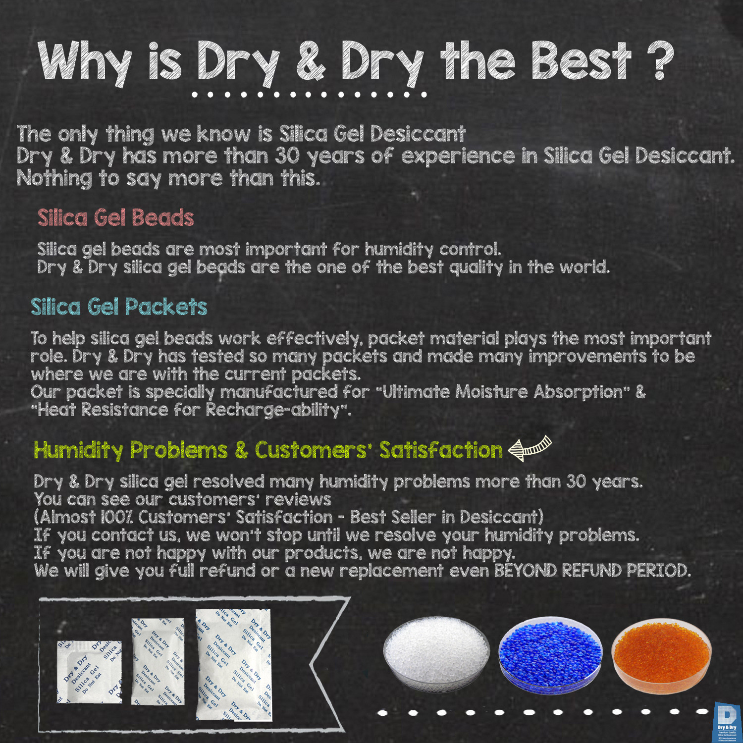 4 Gallon(30 LBS) «Dry & Dry» Premium Blue Indicating Silica Gel Desiccant Beads