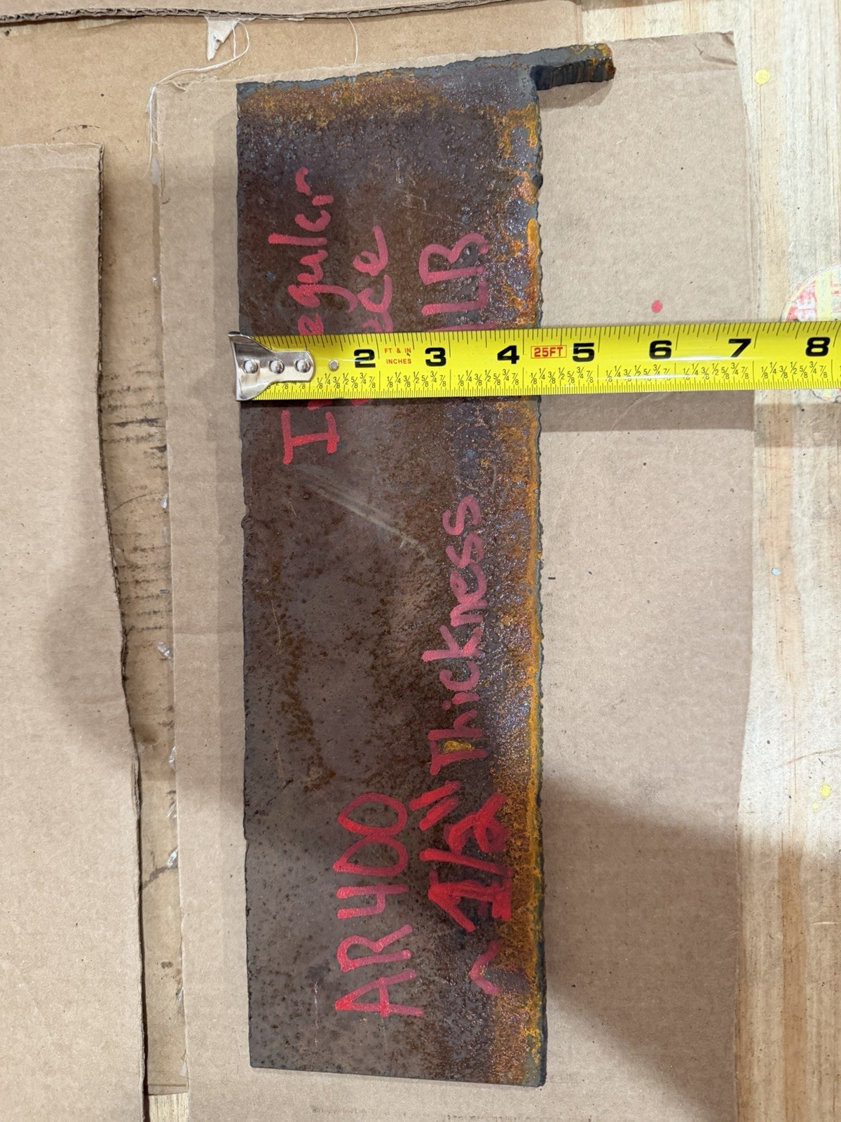 Irregular Piece of Abrasive Resistant Steel Plate – AR400 – 1/2” Thickness